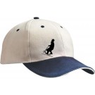 6 Panel Sandwich Cap mit Rabbi in schwarz